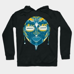 Retro Wave African Mask 2 Hoodie